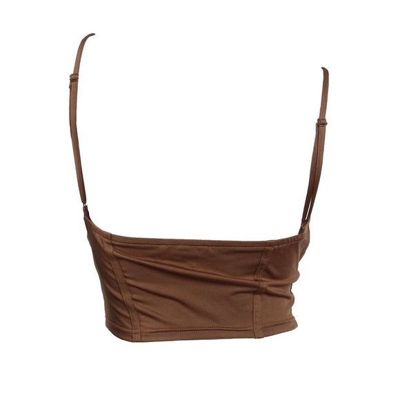 Cropped cami top with opening - Picture 2 of 3